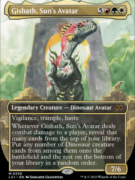 Gishath, Sun's Avatar (LCI-330) - The Lost Caverns of Ixalan (Borderless) Foil