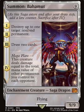 Summon: Bahamut (FIN-001) - FINAL FANTASY: (enchantment) Foil