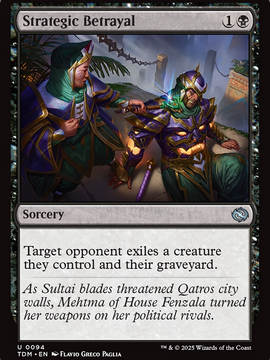 Strategic Betrayal (TDM-094) - Tarkir: Dragonstorm Foil