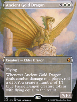Ancient Gold Dragon (CLB-365) - Commander Legends: Battle for Baldur's Gate (Borderless) Foil