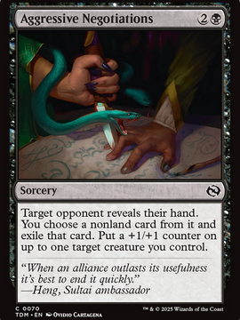 Aggressive Negotiations (TDM-070) - Tarkir: Dragonstorm Foil