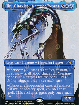 Jin-Gitaxias, Progress Tyrant (ONE-514) - Kamigawa: Neon Dynasty (Borderless) Foil