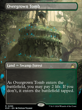 Overgrown Tomb (RVR-296) - Ravnica Remastered (Borderless) Foil