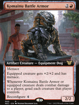 Komainu Battle Armor (NEC-060) - Neon Dynasty Commander: (Extended Art)