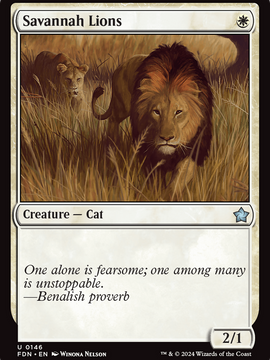 Savannah Lions (FDN-146) - Foundations Foil