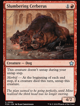Slumbering Cerberus (FDN-094) - Foundations Foil