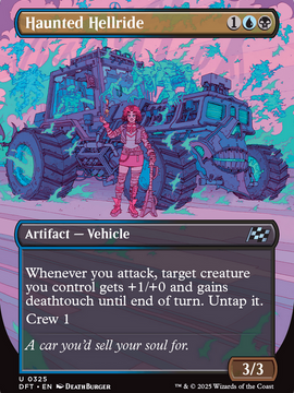 Haunted Hellride (Borderless) (DFT-325) - Aetherdrift Foil