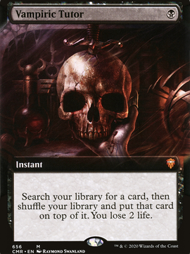 Vampiric Tutor (CMR-656) - Commander Legends: (Extended Art)