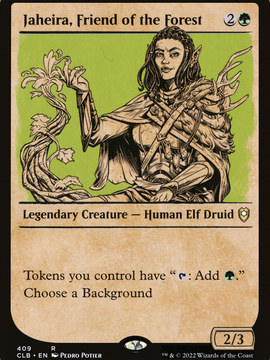 Jaheira, Friend of the Forest (CLB-409) - Commander Legends: Battle for Baldur's Gate: (Showcase)