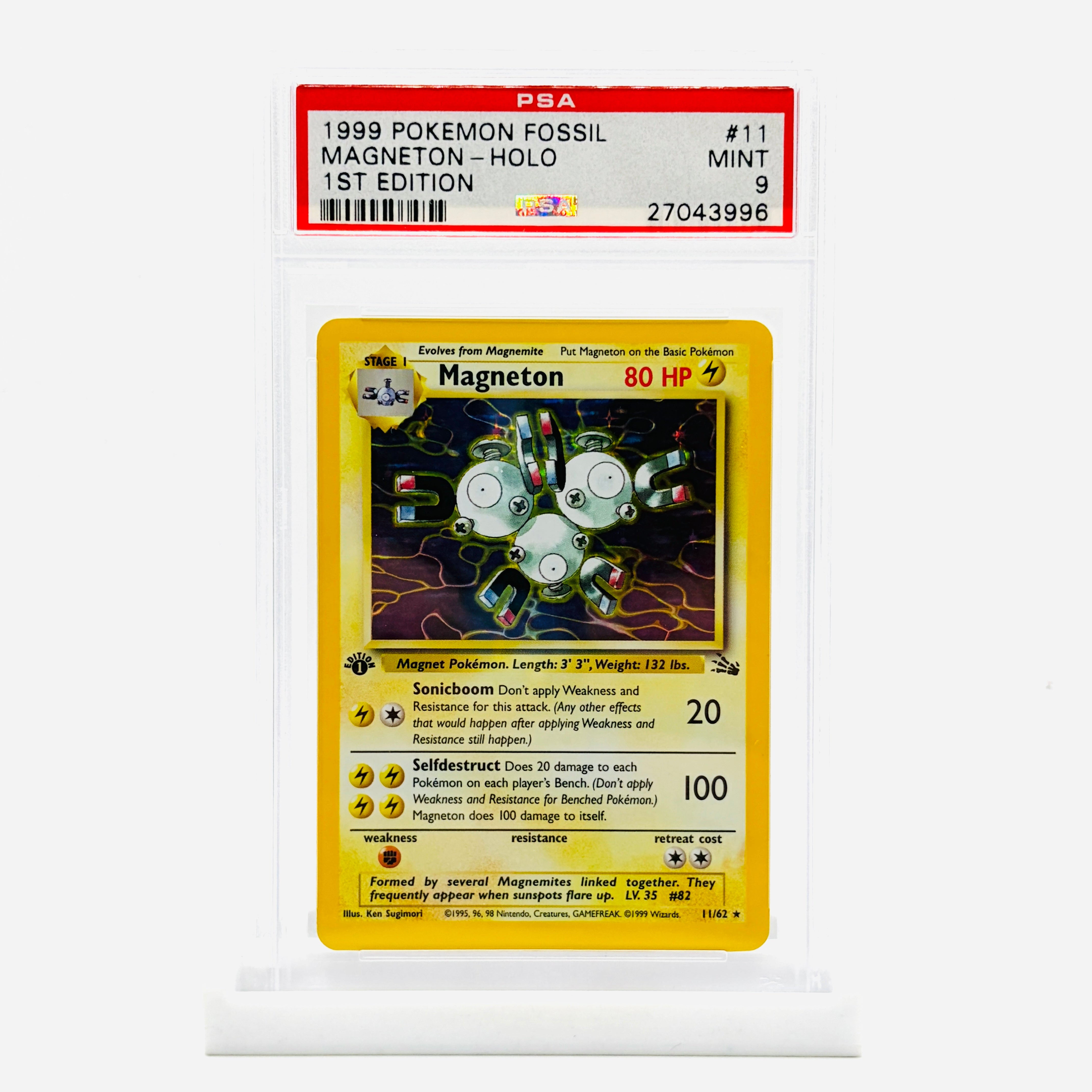 first edition magneton pokemon card PSA 9 1st Holofoil Style:Symbiotic Swarm tmnt (Dont apply Weakness and Nuestra Magia SP |