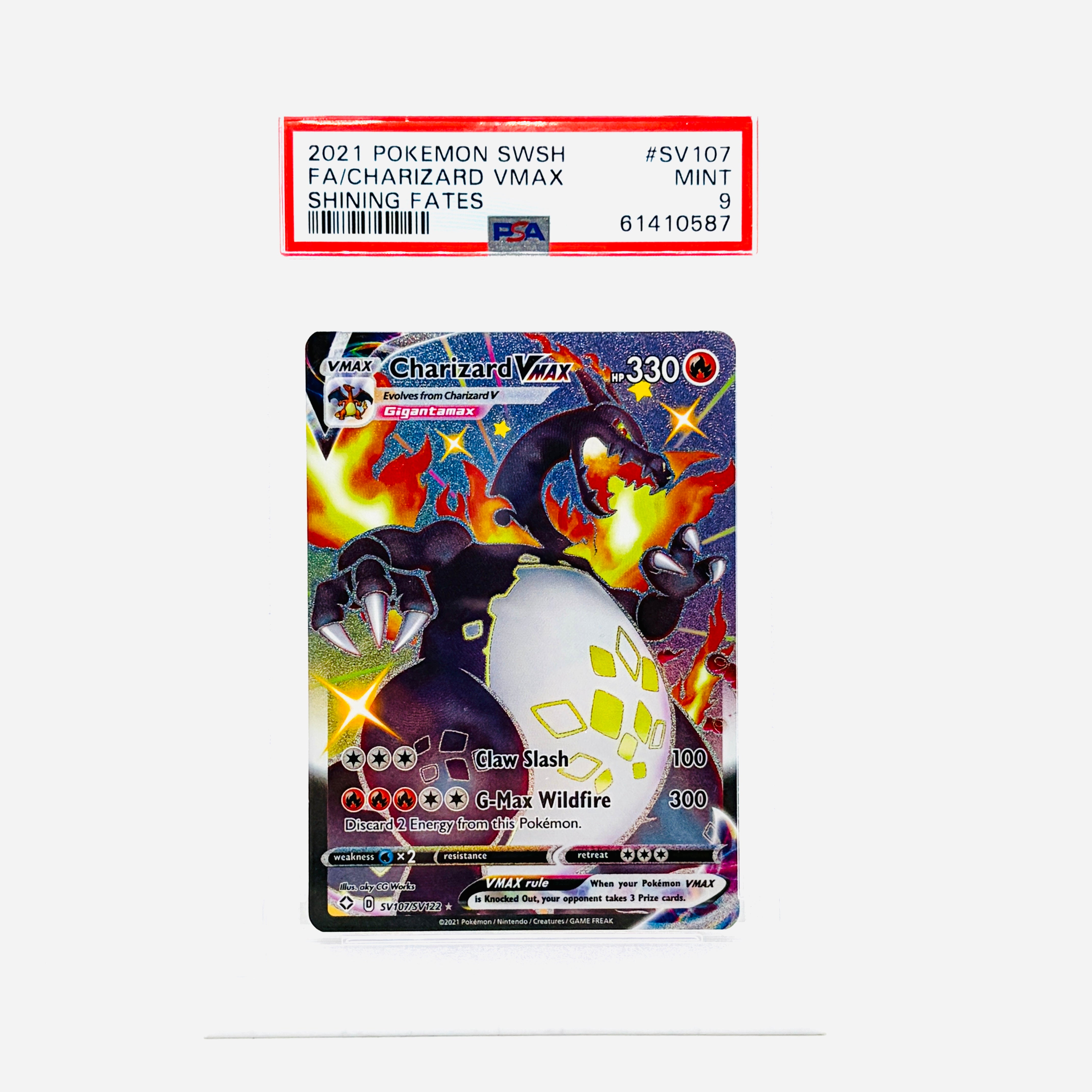 charizard pokemon card shining fates PSA 9 VMAX Full Art Name:Emerald & Ruby SV9 Charizard VMAX is a MTG Arena: State of