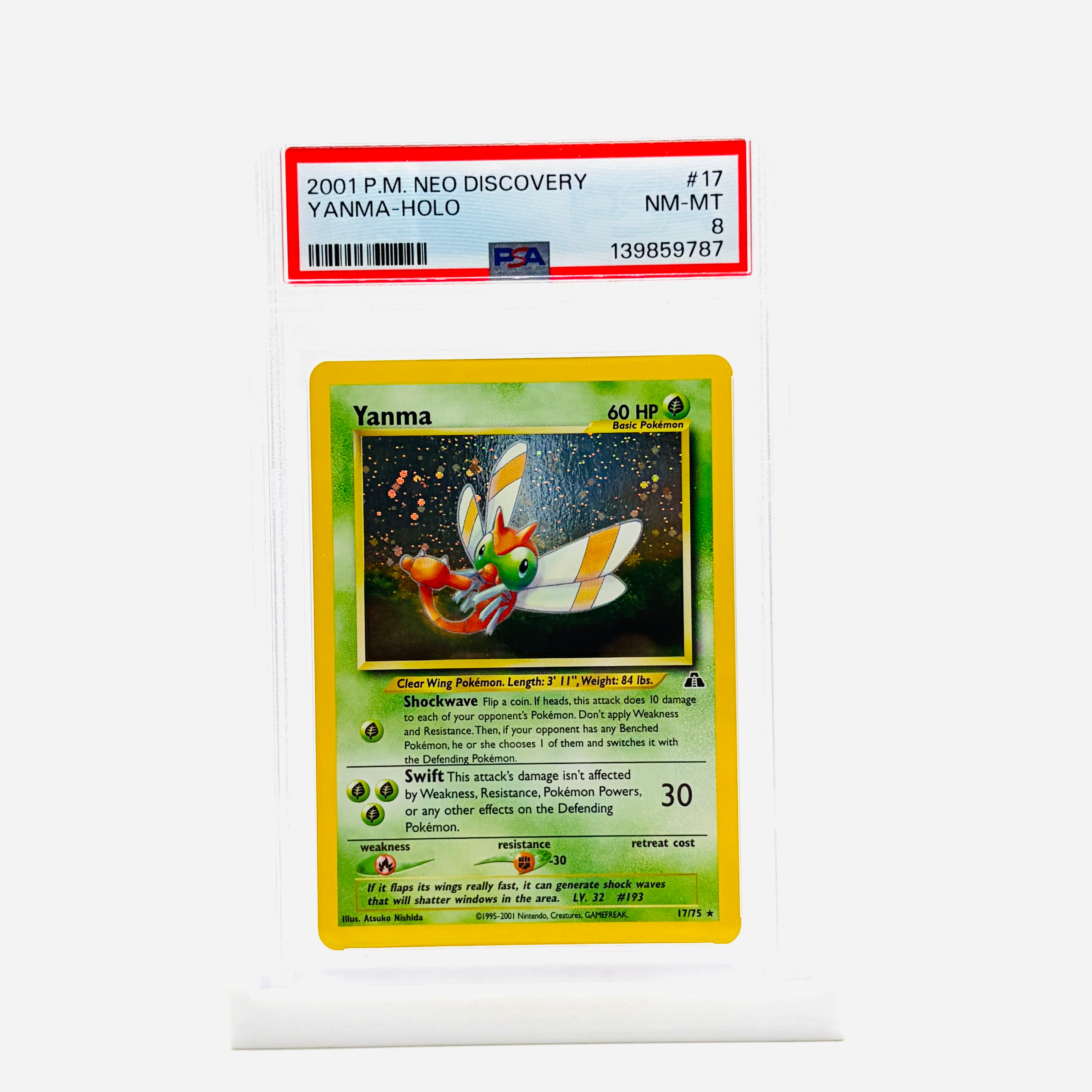 PSA 8 Yanma Holofoil