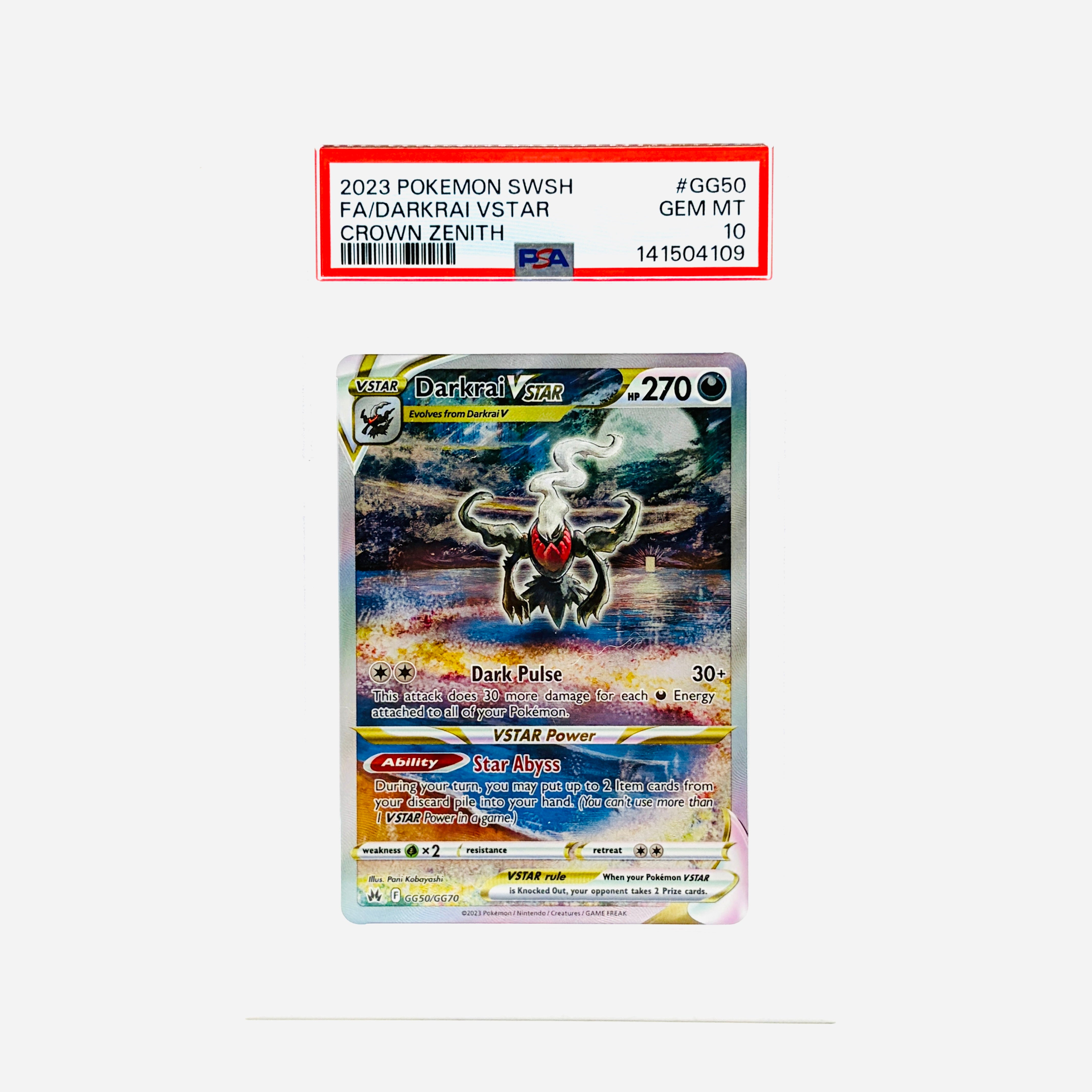 PSA 10 Darkrai VSTAR Galarian Gallery - 2023 Pokemon Crown Zenith