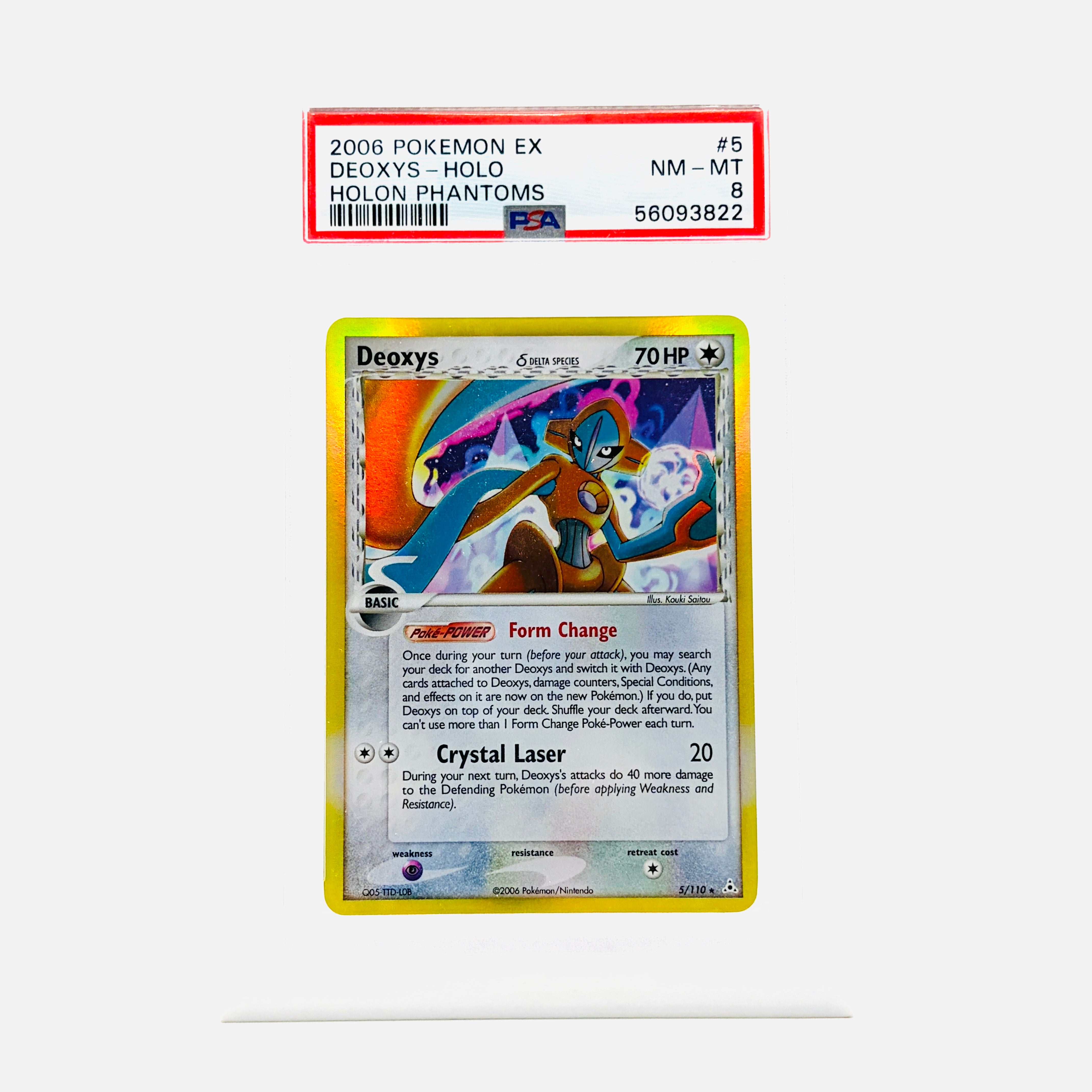 PSA 8 Deoxys Normal Form Holofoil