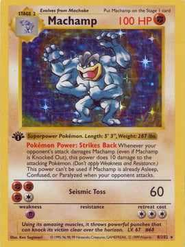 Machamp (8/102) (Shadowless) [Base Set 1st Edition]
