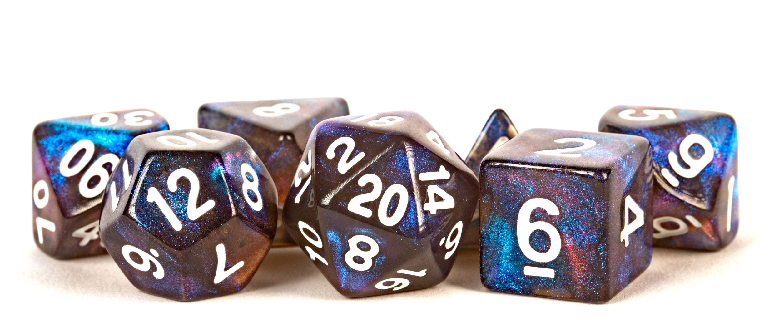 Fanroll by MDG - Acrylic Poly Dice Set - Stardust: Galaxy (16mm)