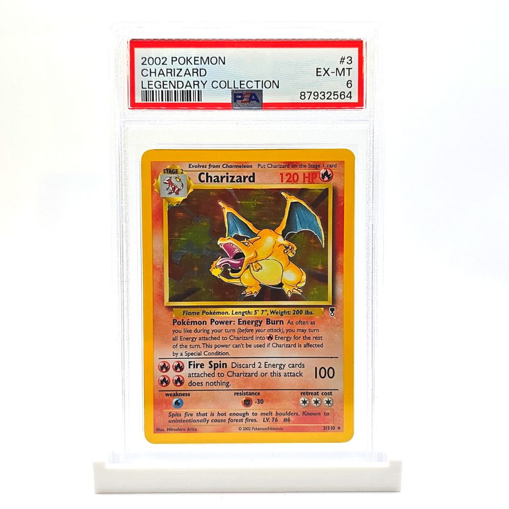 PSA 6 Charizard Holo - 2002 Pokmon Legendary Collection Danireon Cards & Games PSA 6 Charizard Holo - 2002 Pokmon Legendary Collection Danireon Cards & Games