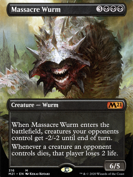 Massacre Wurm (M21-316) - Core Set 2021 (Borderless) Foil