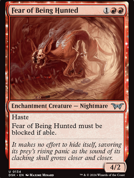 Fear of Being Hunted (DSK-134) - Duskmourn: House of Horror: (nyxtouched) Foil