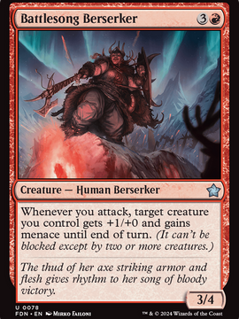 Battlesong Berserker (FDN-078) - Foundations Foil