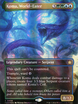 Koma, World-Eater (FDN-408) - Foundations (Borderless) Foil