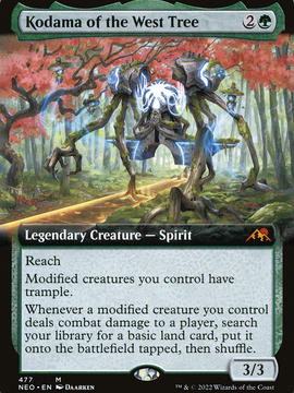 Kodama of the West Tree (NEO-477) - Kamigawa: Neon Dynasty: (Extended Art)