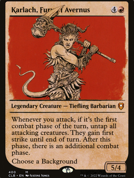 Karlach, Fury of Avernus (CLB-400) - Commander Legends: Battle for Baldur's Gate: (Showcase)