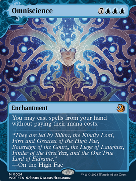 Omniscience (WOT-024) - Wilds of Eldraine: Enchanting Tales: (Showcase) (Borderless)