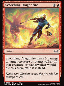 Scorching Dragonfire (DSK-156) - Duskmourn: House of Horror Foil