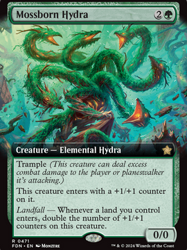Mossborn Hydra (FDN-471) - Foundations: (Extended Art) Foil