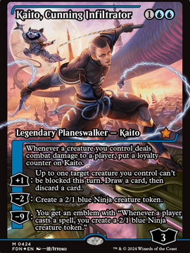 Kaito, Cunning Infiltrator (FDN-424) - Foundations: (Showcase) Foil
