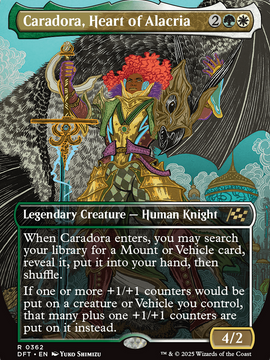 Caradora, Heart of Alacria (Borderless) (DFT-362) - Aetherdrift Foil
