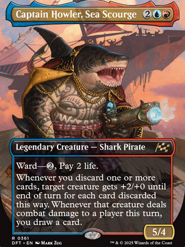 Captain Howler, Sea Scourge (Borderless) (DFT-361) - Aetherdrift