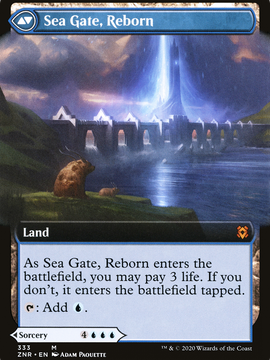 Sea Gate Restoration // Sea Gate, Reborn (ZNR-333) - Zendikar Rising: (Extended Art)