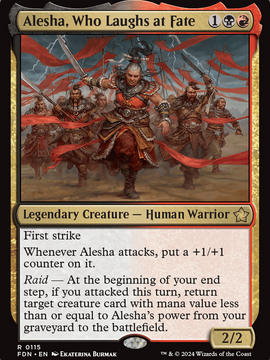 Alesha, Who Laughs at Fate (FDN-115) - Foundations Foil