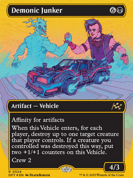 Demonic Junker (Borderless) (First-Place Foil) (DFT-524) - Aetherdrift Foil