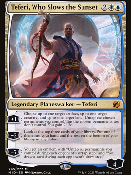 Teferi, Who Slows the Sunset (MID-245) - Innistrad: Midnight Hunt Foil
