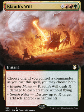 Klauth's Will (AFC-321) - Forgotten Realms Commander: (Extended Art)