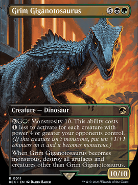 Grim Giganotosaurus (REX-011) - Jurassic World Collection (Borderless)