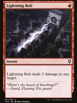 Lightning Bolt (CLB-187) - Commander Legends: Battle for Baldur's Gate