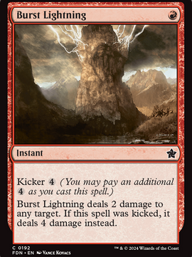 Burst Lightning (FDN-192) - Foundations Foil