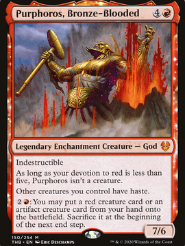 Purphoros, Bronze-Blooded (THB-150) - Theros Beyond Death: (enchantment)