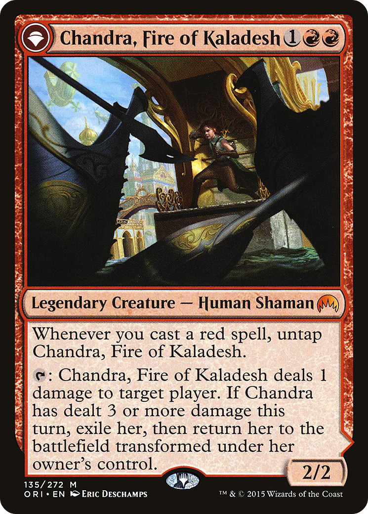 Chandra, Fire of Kaladesh // Chandra, Roaring Flame (ORI-135) - Magic Origins: (originpwdfc)