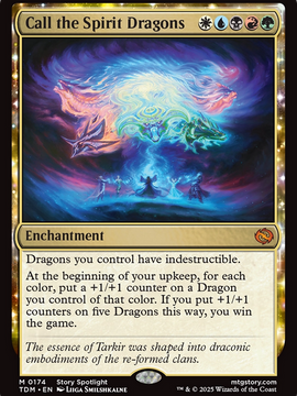 Call the Spirit Dragons (TDM-174) - Tarkir: Dragonstorm: (enchantment) Foil