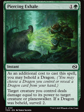 Piercing Exhale (TDM-151) - Tarkir: Dragonstorm Foil