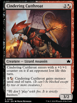 Cindering Cutthroat (BLB-208) - Bloomburrow Foil