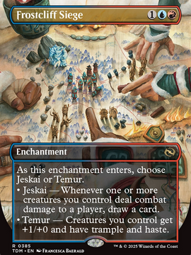 Frostcliff Siege (TDM-385) - Tarkir: Dragonstorm: (enchantment) (Borderless) Foil