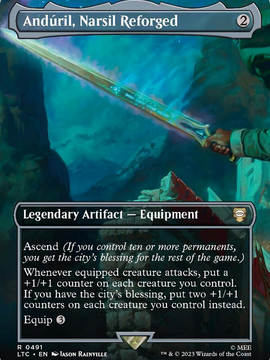 Andúril, Narsil Reforged (LTC-491) - Tales of Middle-earth Commander (Borderless) Foil