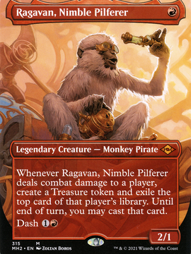 Ragavan, Nimble Pilferer (MH2-315) - Modern Horizons 2 (Borderless) Foil