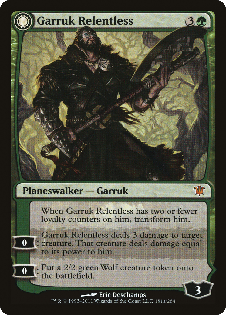 Garruk Relentless // Garruk, the Veil-Cursed (ISD-181) - Innistrad: (Double Faced Transform)